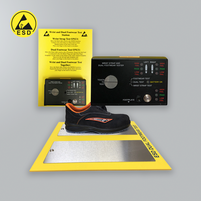 Dual Footwear & Wrist Strap ESD Test Station, Group Photo Dual Footwear & Wrist Strap ESD Test Station, Group Photo